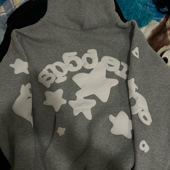 sp5der beluga grey sweatshirt